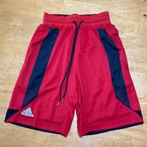 Adidas Men’s Basketball Club Shorts Size Medium. Red,black, and white